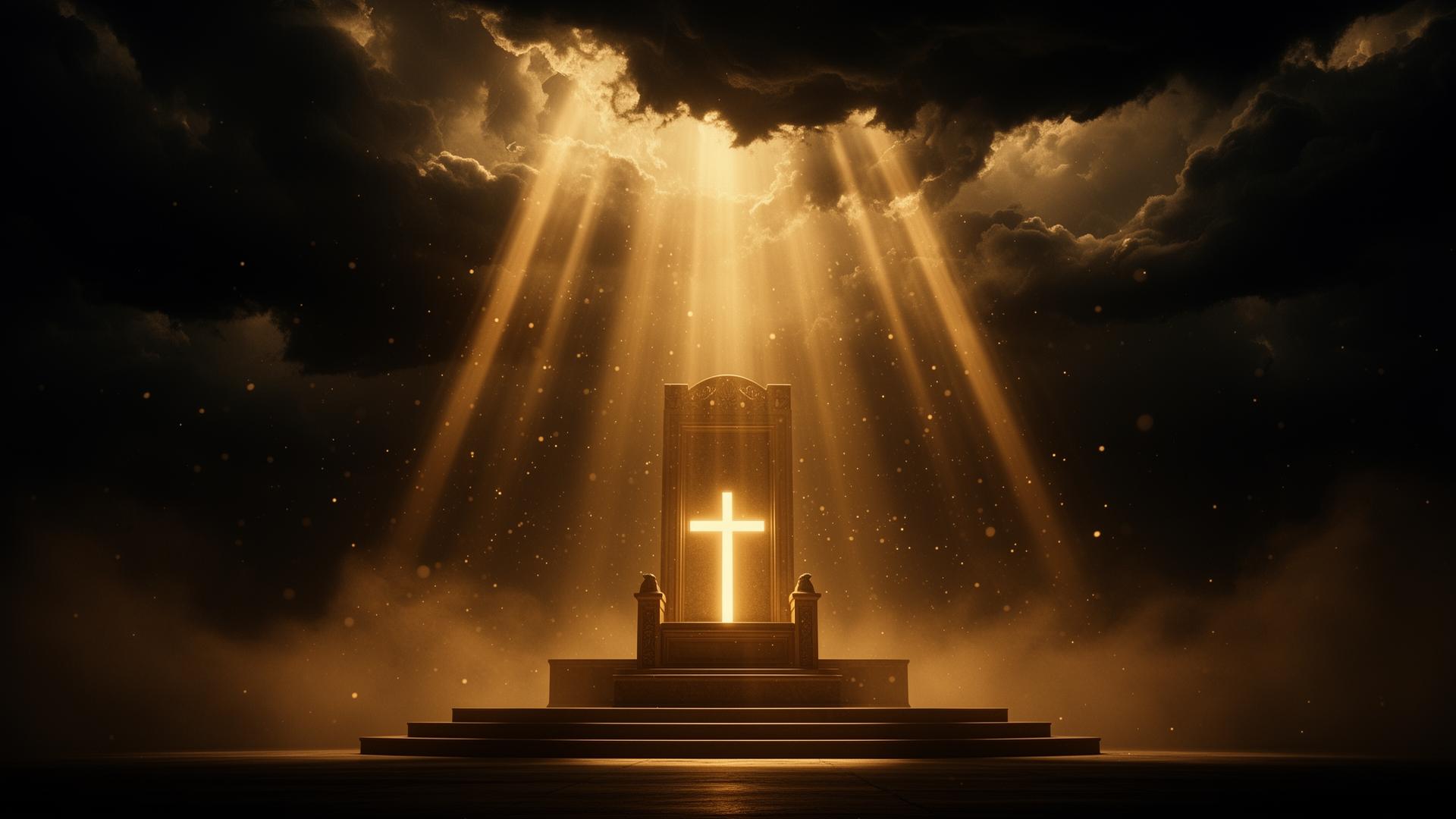 Throne room with divine light
